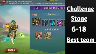 Lords mobile Challange Stage 6-18 best F2p Team|Ending the Dreams Challange stage 6-18