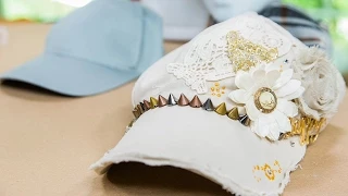 Tanya Memme's DIY Blinged out Baseball Hats