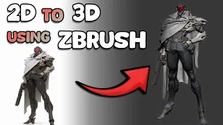 Jhin Project Alternative Sketch | ZBrush Speedsculpting | Inspired by Kaptaincoca | No Sound