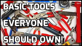 Basic Tools Everyone Should Own For DIY, Home & Auto Repair, General Maintenance, Tool Box, Kit. 4K