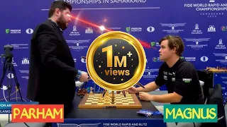 Magnus Carlsen vs Parham Maghsoodloo || FIDE World Rapid & Blitz Chess Championship 2023