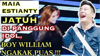 MAIA ESTIANTY TERJATUH DI PANGGUNG INDONESIAN IDOL,JURI dan HOST MALAH TERTAWAIN. BUKANNYA NOLONGIN.