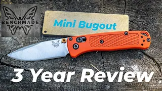 Benchmade Mini Bugout 3 Year Review and Bonus How To Sharpen A Pocket Knife EDC