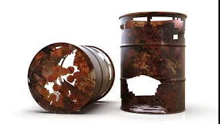 Old rusty broken barrel 3d Model