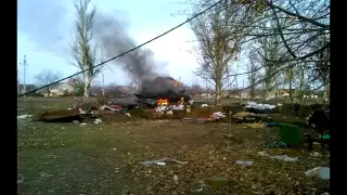 Пророссийские боевики Прямым попаданием подбили  БМП 2 ВСУ Село Пески