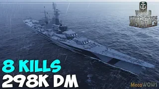 World of WarShips | Montana | 8 KILLS | 298K Damage - Replay Gameplay 4K 60 fps