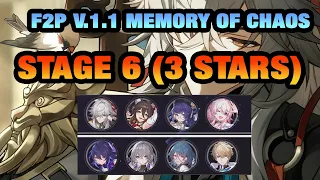 [F2P] v1.1 Memory of Chaos stage6 // E0 Seele E0 Jing Yuan (3 stars)