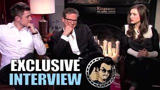 Colin Firth, Taron Egerton & Sophie Cookson Interview - Kingsman: The Secret Service (2015) HD