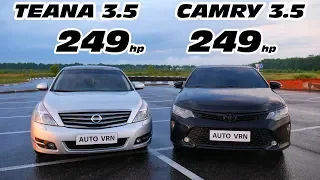 ГОНКА. CAMRY 3.5 vs TEANA 3.5 ГОНКА. КАМРИ 3.5 vs ТЕАНА 3.5 vs CARINA 3S-GTE!!!