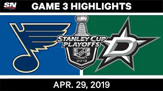 NHL Highlights | Blues vs. Stars, Game 3 - April 29, 2019