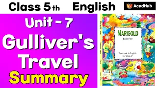 Class 5 English Unit 7 - Gulliver's Travels Explanation