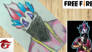 Free fire character Drawing // free fire joker Drawing// character lover // the alfa artist