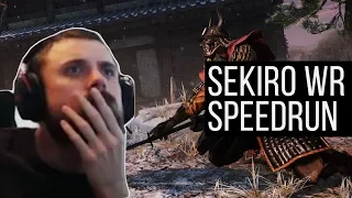 Forsen reacts to "Sekiro Any% Speedrun in 22:22 (World Record)" witch chat