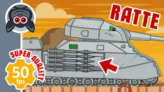 Ratte vs Zombies: Rocket Launcher. Steel Monsters. Cartoons About Tanks