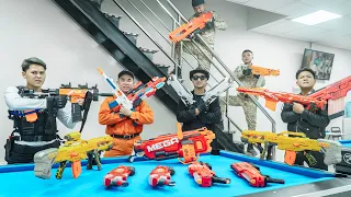 3T Nerf War : Captain SEAL X Warriors Nerf Guns Fight Crime Group Mr Cowboys The Bounty Hunter