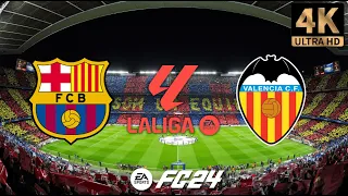 Barcelona vs Valencia | La liga | EA FC 24 | PS5™ 4K HD