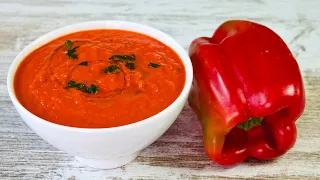 Crema de Pimientos Asados 💚  Receta de Salsa Vegana y Saludable