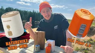 Сравнение портативных насосов Naturehike и Aerogogo GIGA Pump 4.0