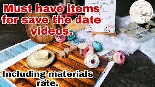 Must have items for save the date videos|Detailed video of save the date video|Diy|Craft|Art