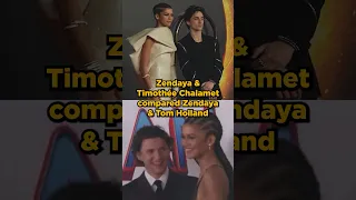 Zendaya & Tom Holland Vs. Zendaya & Timothée on the red carpet #shorts