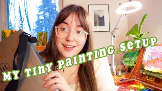 MY TINY OIL PAINTING SET UP  + how I travel with my oil paints