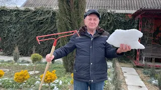 Скоростная уборка снега…Снегоуборочные грабли… и французские бульдоги
