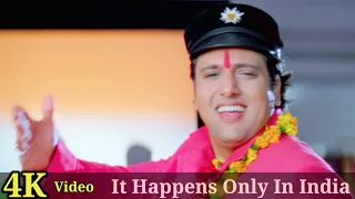 It Happens Only In India 4K Video Song | Pardesi Babu | Govinda, Shilpa Shetty, Anand Raj Anand💖HD