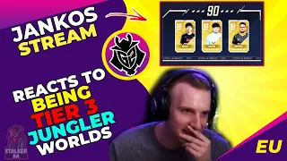 G2 Jankos Reacts to Being Tier 3 Jungler at Worlds [FUNNY]