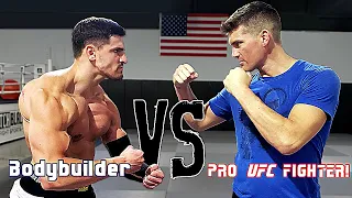 Fighting Pro UFC Fighter Stephen Wonderboy Thompson *ENDS POORLY* | Bodybuilder vs MMA Challenge