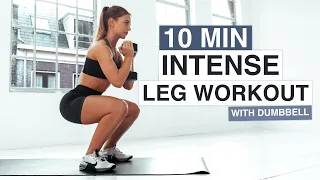 10 MIN INTENSE LEAN LEGS WORKOUT | With Dumbbell