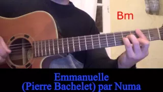 Emmanuelle (Pierre Bachelet) cover / reprise à la guitare avec accords  1974