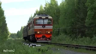 "Двуглазый" Тепловоз ТЭП70-0530 с пригородным поездом Серов - Приобье