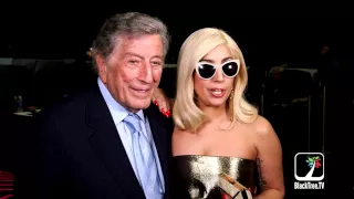 Lady Gaga and Tony Bennett backstage at GRAMMY Rehersals