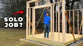 Framing a Shed by Yourself Isn't Easy