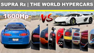 1600Hp Toyota Supra Rz Vs The World's Hyperacars - Forza Horizon 5 | Drag Race Battle