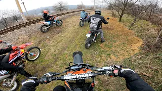 Приключения "эндуристов". Едем на кроссовую трассу. KTM150 EXC TPI, Gas Gas, Kovi 250, Yamaha YZ450F