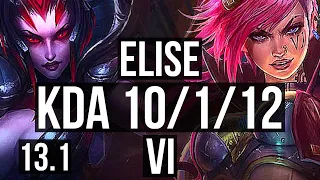 ELISE vs VI (JNG) | 10/1/12, Legendary, 400+ games, Rank 10 Elise | EUW Master | 13.1