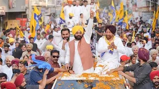 CM BHAGWANT MAAN FIRST TIME ROAD SHOW IN FAZILKA ||THE PB22 RIDER