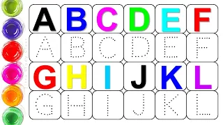 A to Z alphabet for kids, collection for writing along dotted lines, a to z, abcd, 1234, kids study