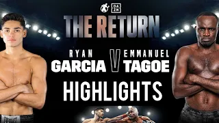 RYAN GARCIA VS EMMANUEL TAGOE BOXING HIGHLIGHTS
