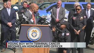 10-year-old with terminal cancer sworn in by MPD, TBI, FBI, THP