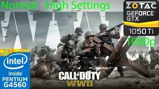 Call Of Duty WW2 SP - GTX 1050 Ti - Pentium G4560 - 1080p - Full Game