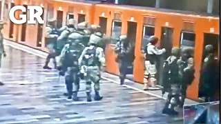 Realizan militares prácticas en el metro de la CDMX