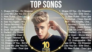 Top Songs 2023 ~ Ed Sheeran, Shawn Mendes, Clean Bandit, Miley Cyrus, Charlie Puth, Justin Bieber