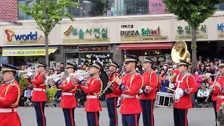 아산시 2023 이순신축제 군악 의장대 퍼레이드 육해공군 해병대 특전사 미8군군악대 총출동  Korea