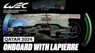 Onboard Lap Nicolas Lapierre Alpine A424 Hypercar I Qatar Airways Qatar 1812 KM I FIA WEC