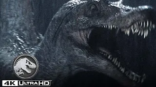 La Spinosaurus ataca el barco del Dr. Alan Grant en 4K HDR | Jurassic World