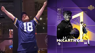 Vikings Fan Reaction to Vikings Drafting J.J. McCarthy!