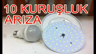 BOZUK LED AMPÜL TAMİRİ NASIL YAPILIR-SMD LED DEĞİŞİMİ (Led Bulb Repair Easily)