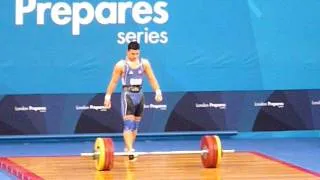 Sonny Webster clean and jerk 155kg first attempt @ 94 @ Olympic Test Event 10/12/11